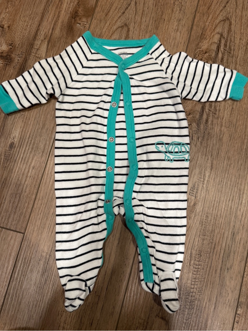 Carter's striped turtle footie